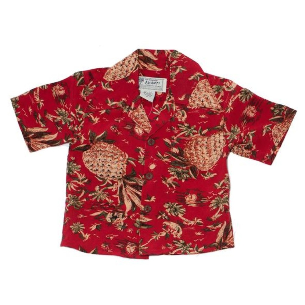 AVANTI Pinepple Hut boys Hawaiian shirt